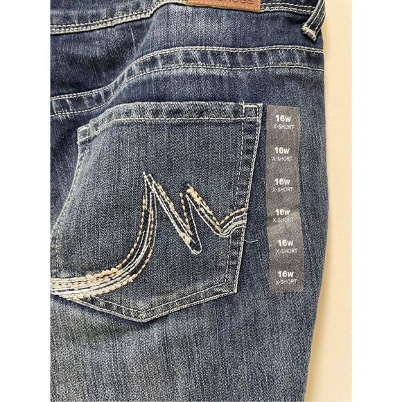 Maurices Jeans Reg Slim Boot Mid-Rise Denim Flex Blue Jeans Stretch Size 16 - Picture 3 of 4